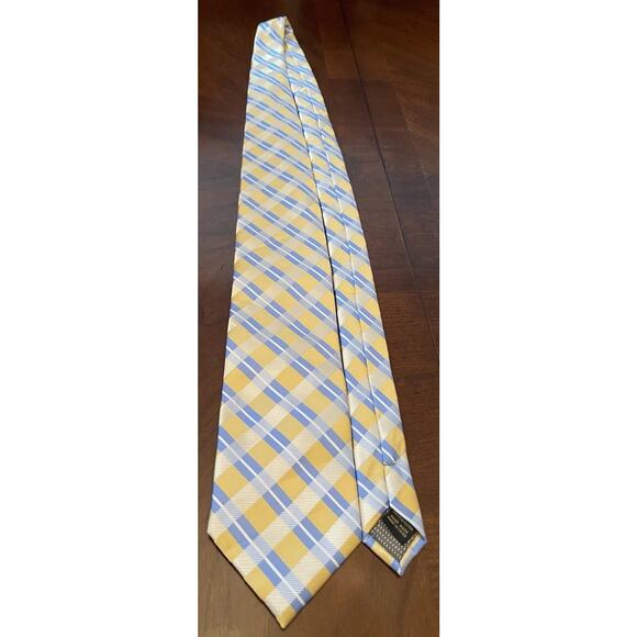 Alexander Julian Colours Gold Blue Hand Made 100% Polyester Made In China - Picture 3 of 9